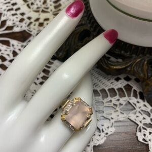 14k morganite & diamonds ring